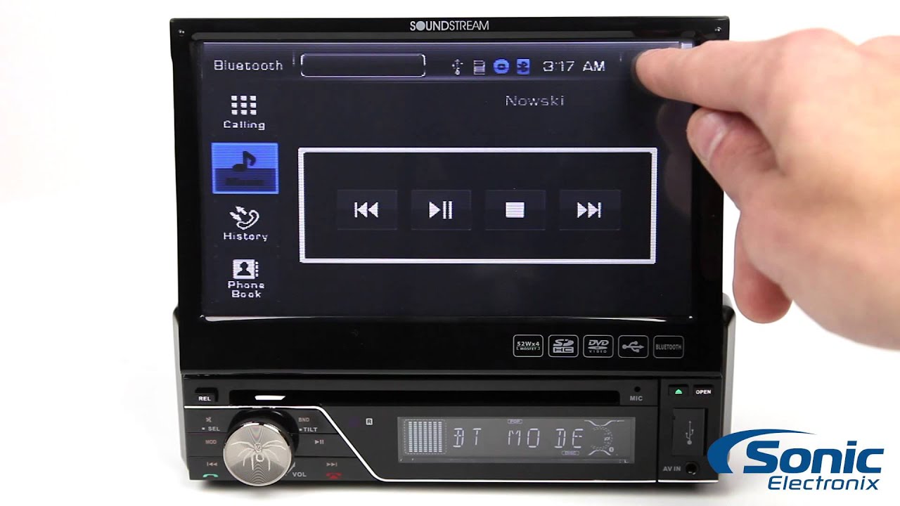Soundstream VIR-7830B Single-Din Flip-Out Bluetooth Stereo