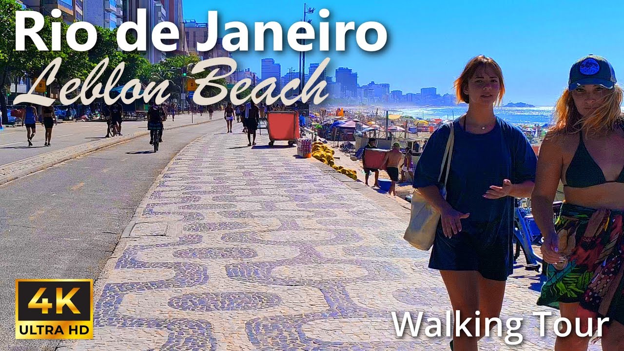 Leblon Beach | 4K | Relaxing destination  🤍🌊 | Rio de Janeiro - Brazil