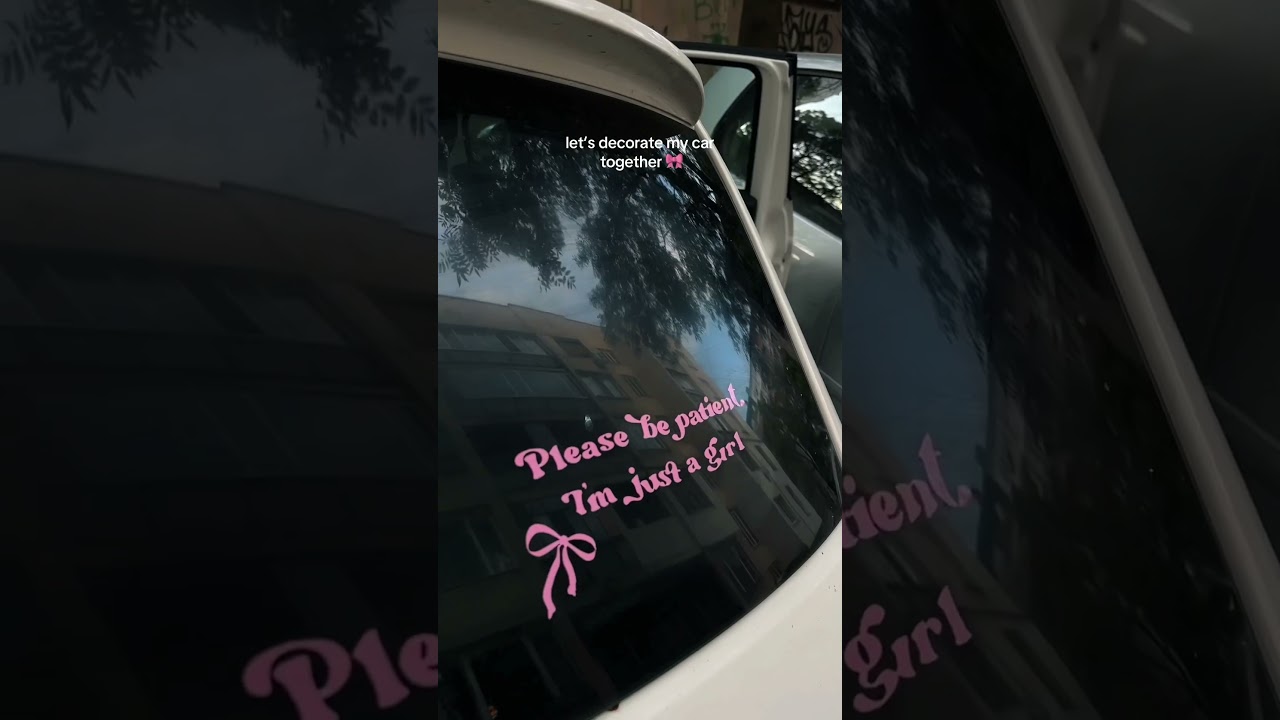 decorate my first car with me 🎀 #fiat500