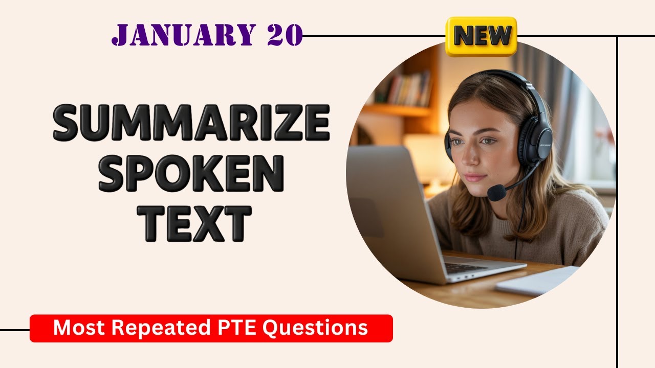 Summarize Spoken Text PTE Listening | Timer and Answers | Real Exam Questions January 2026
