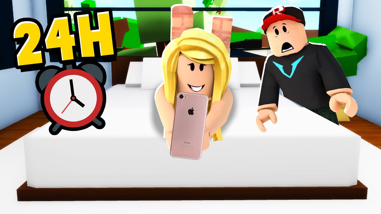 Spędziłem 24 GODZINY w Domu Mojej Dziewczyny! (Roblox Brookhaven) | Vito i Bella
