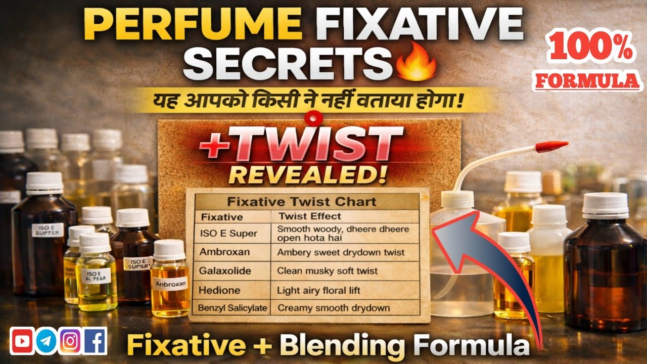 Perfume Ko Long Lasting Kaise Banaye | Fixative & Twist Formula #fixative #perfumemaking 