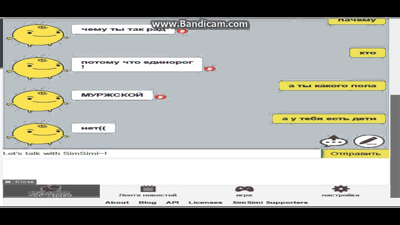 общение с SimSimi