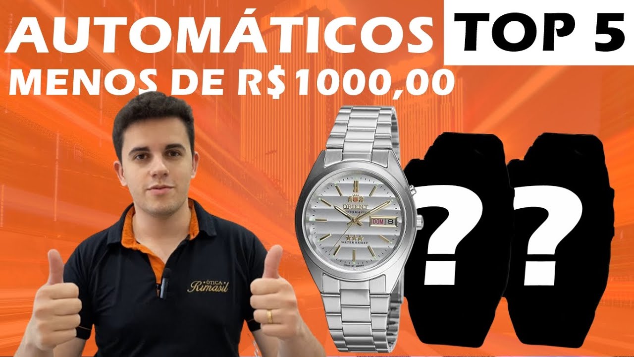 Top 5 Relógios Automáticos bons e baratos