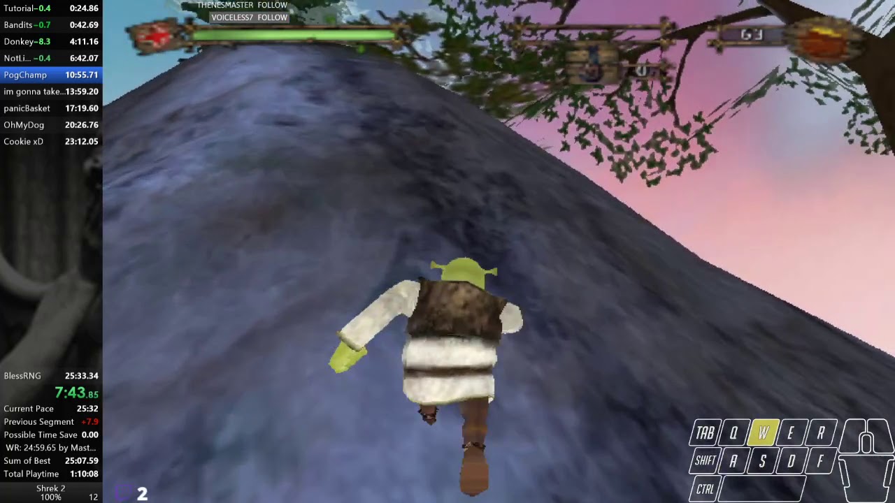 Shrek 2 (PC). Speedrun 100% in 24:08.00