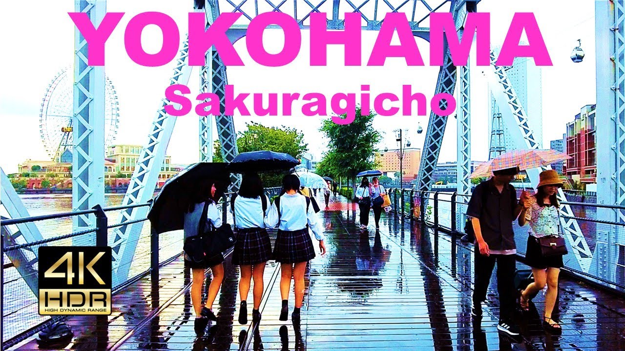 【4K HDR🇯🇵】Surprising guerrilla thunderstorm around Sakuragicho Station!