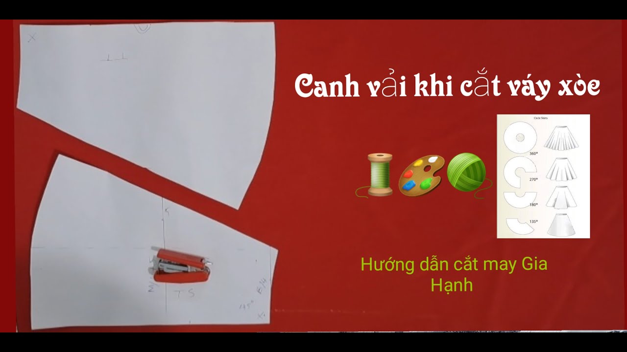 Mẹo canh vải khi cắt váy xòe/Cực tiết kiệm