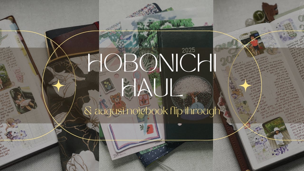 Finally my small Hobonichi haul is here and August Chronicle notebook flip through