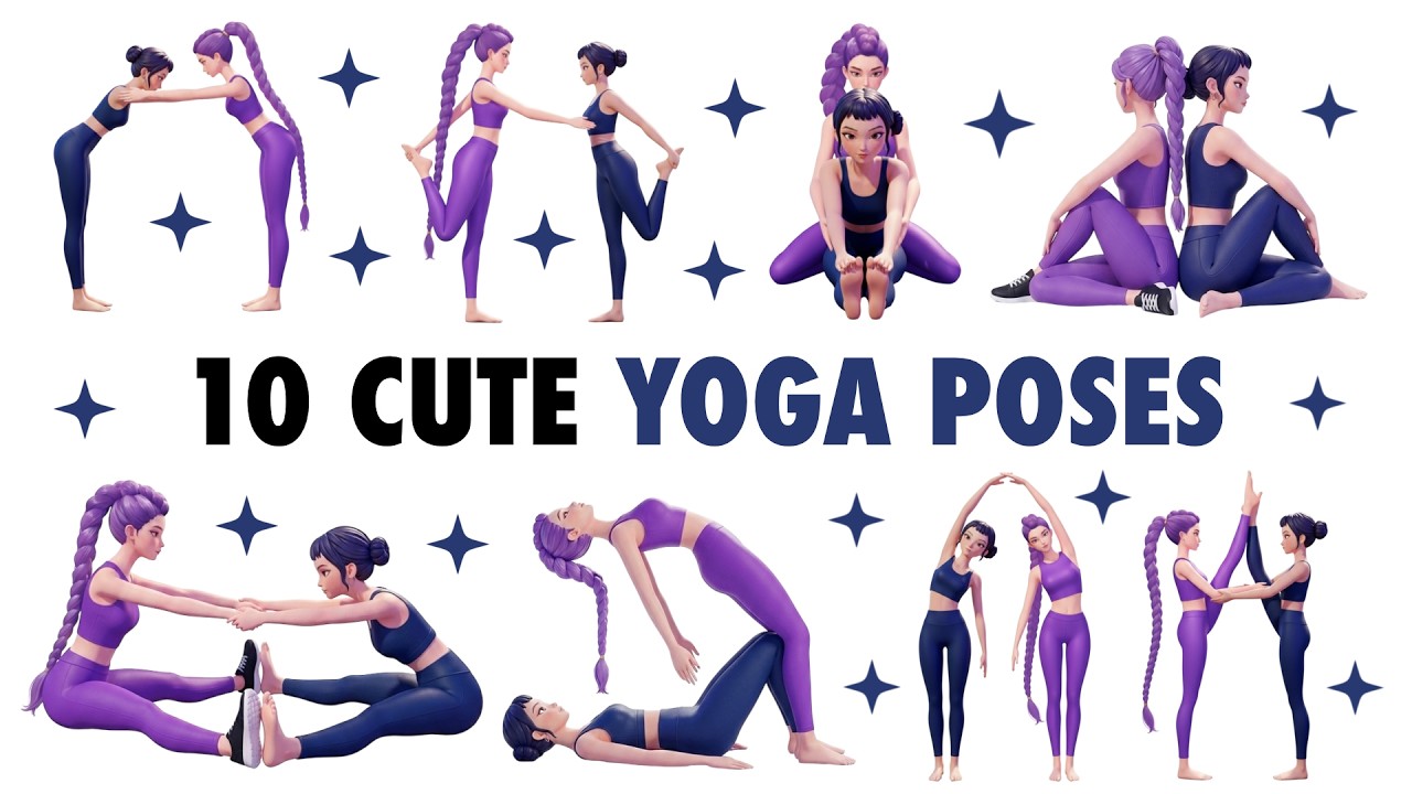 10 Partner Yoga Poses for Kids with Rumi and Zoey🤸&zwj;♂️ | Yoga for kids | Balance & Health
