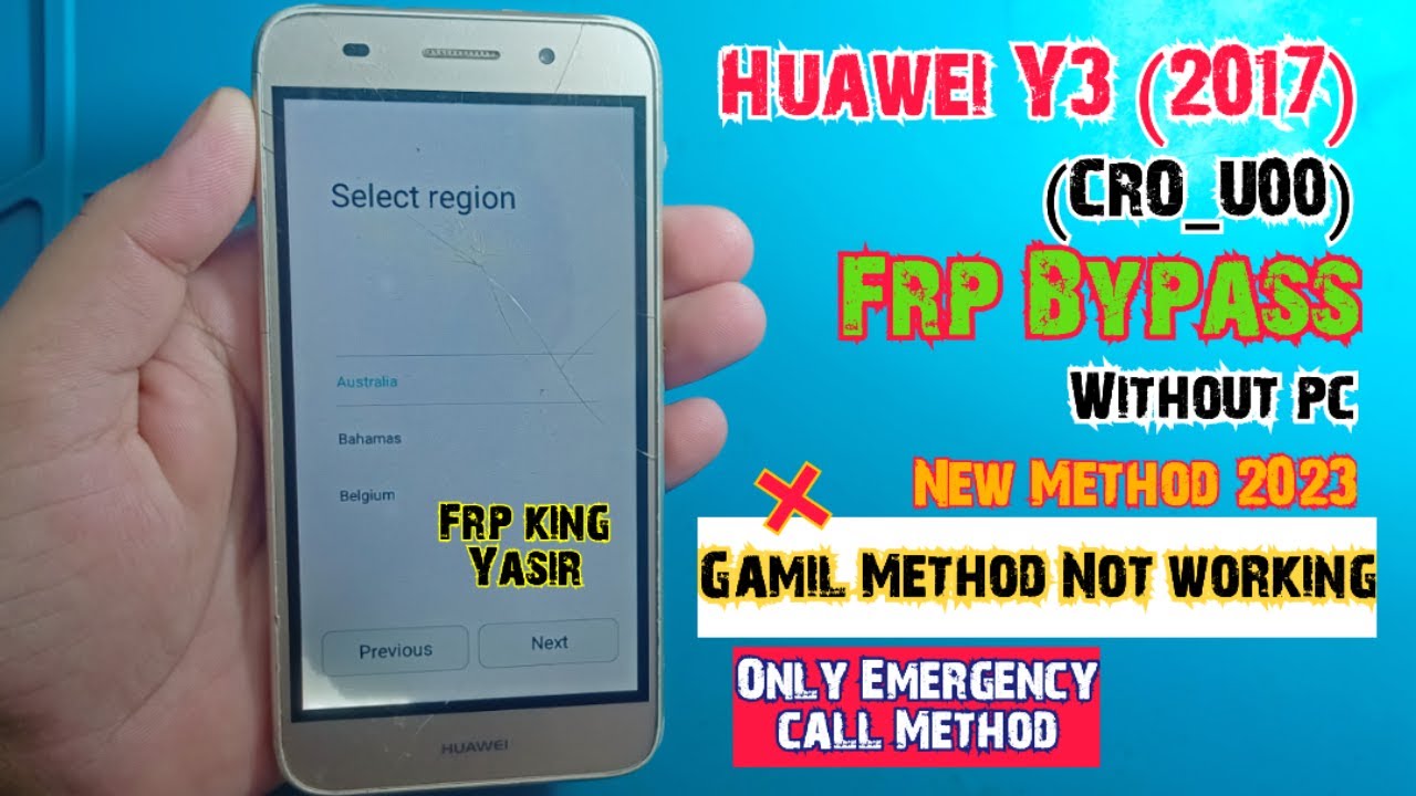 Huawei Y3 2017 Frp bypass Without pc | Huawei CRO_UOO Frp bypass | Huawei Y3 Google Account bypass |