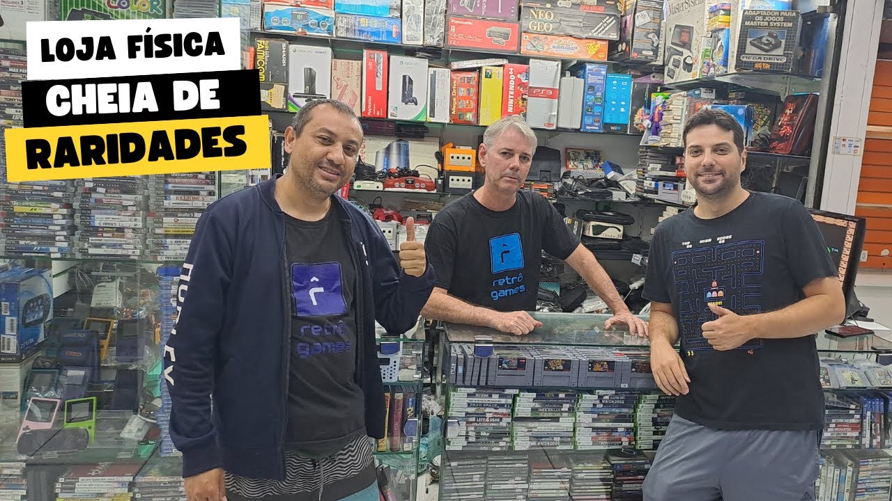 Visitei uma loja CHEIA de GAMES RAROS | Retro Games |