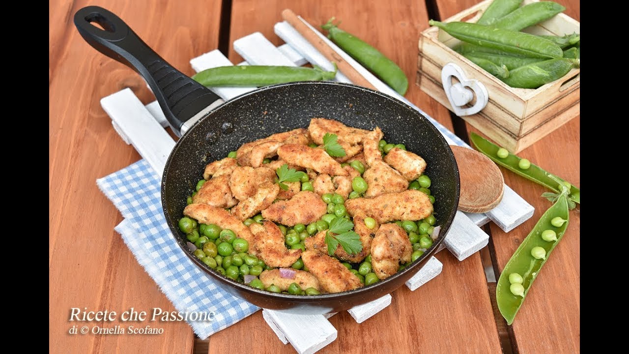 Straccetti di pollo con piselli - Ricette che Passione