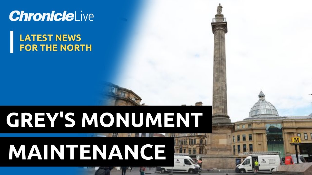 Workers spotted at top of Grey's Monument as maintenance is carried out on viewing platform