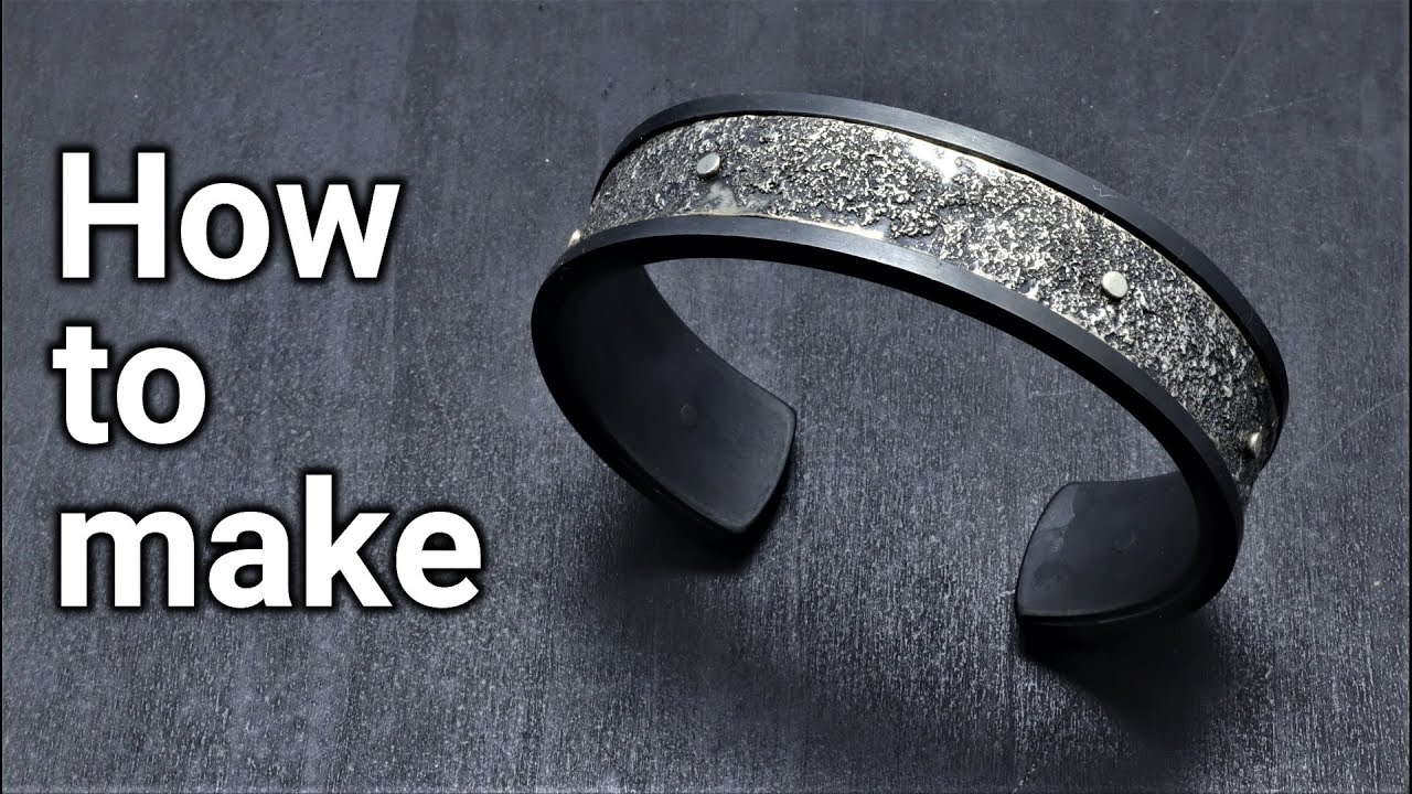 【SILVER JEWELRY】How to make texture cuff☆如何製作質地★Como hacer textura★Como fazer textura／テクスチャーバングルの作り方