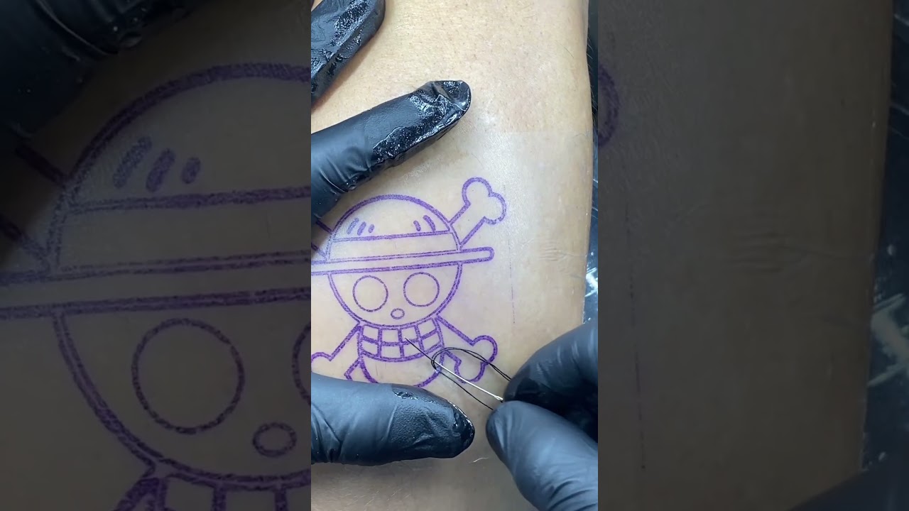 tatuaje  en técnica de bordado