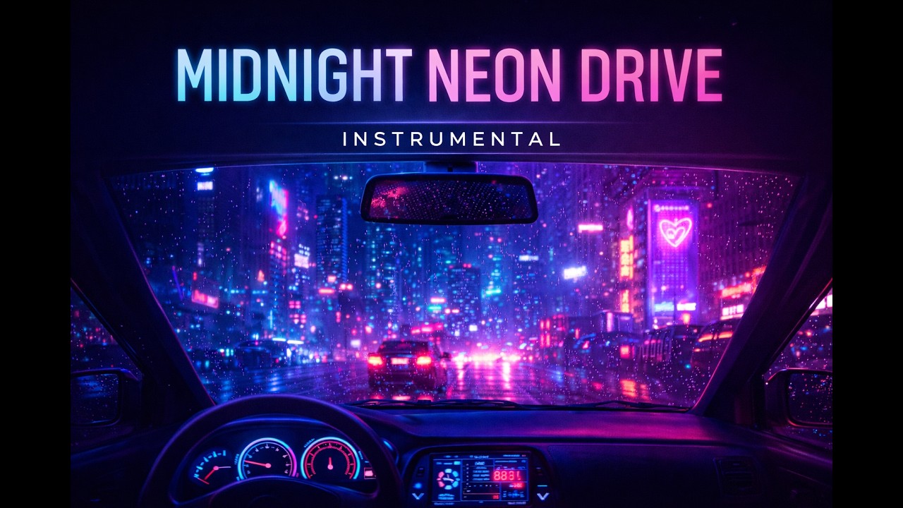 Midnight Neon Drive 🚗 | Night Drive Synthwave Instrumental (1h 5m)