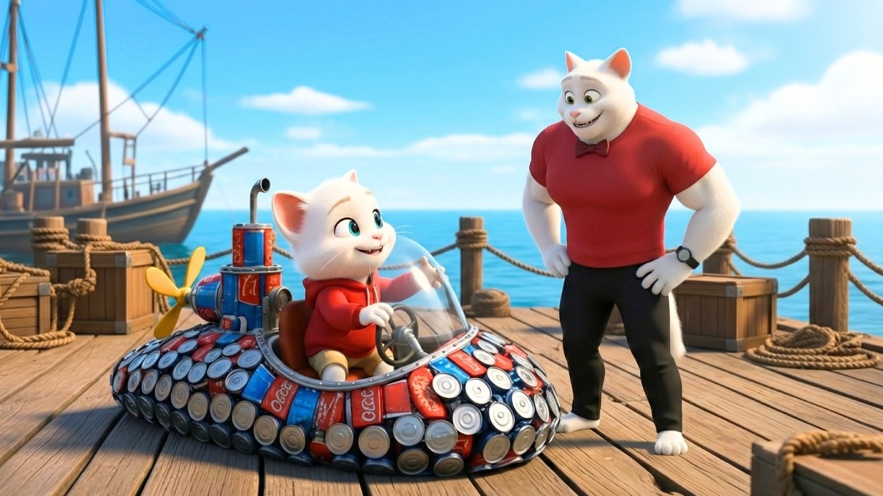Poor Kitten’s Submarine Destroyed – From Loss to Forgiveness | AI Cat Story