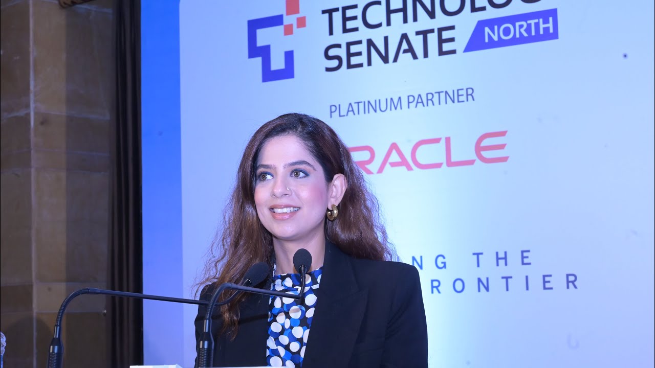 Manvi Khilnani hosting Technology Senate North organised by Express computers