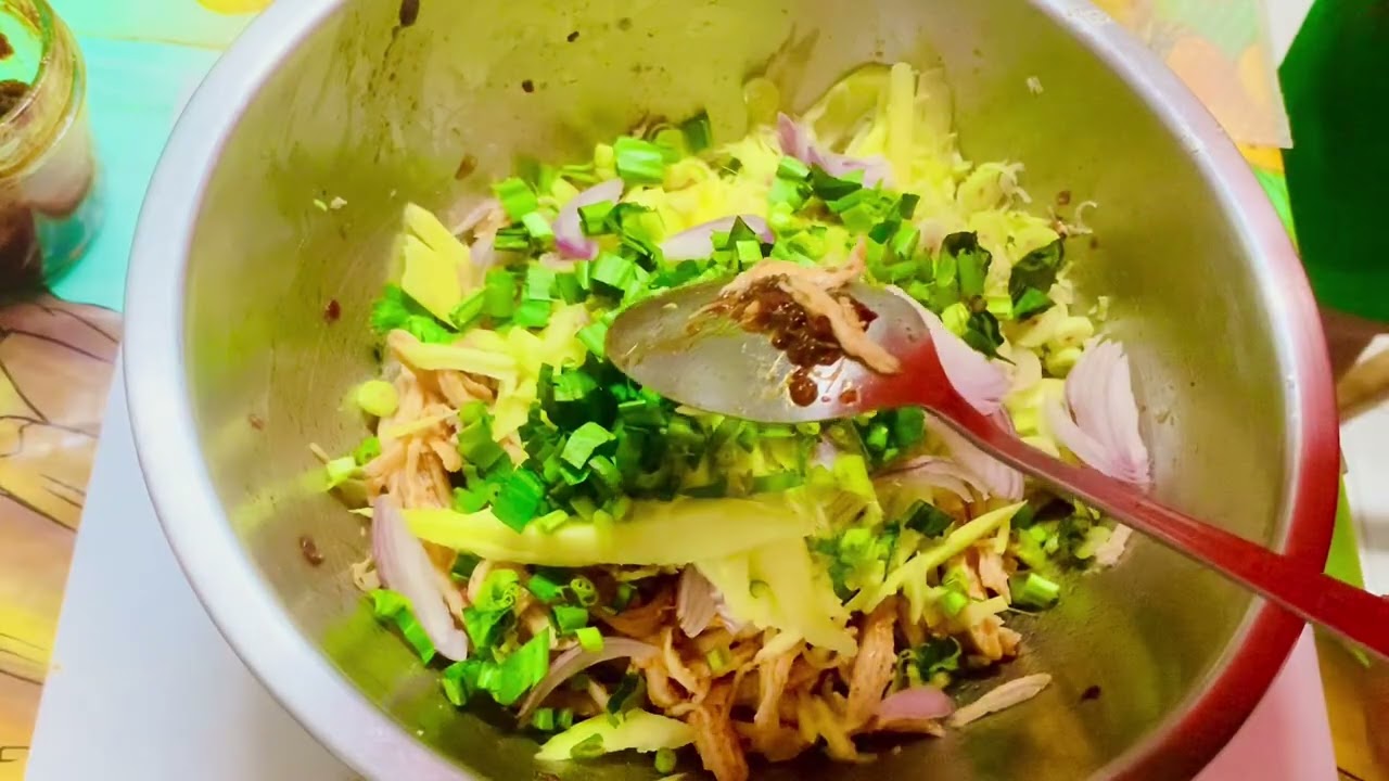 อกไก่ทอดฉีก มะม่วงสับน้ำพริกเผา อร่อยสุดๆ