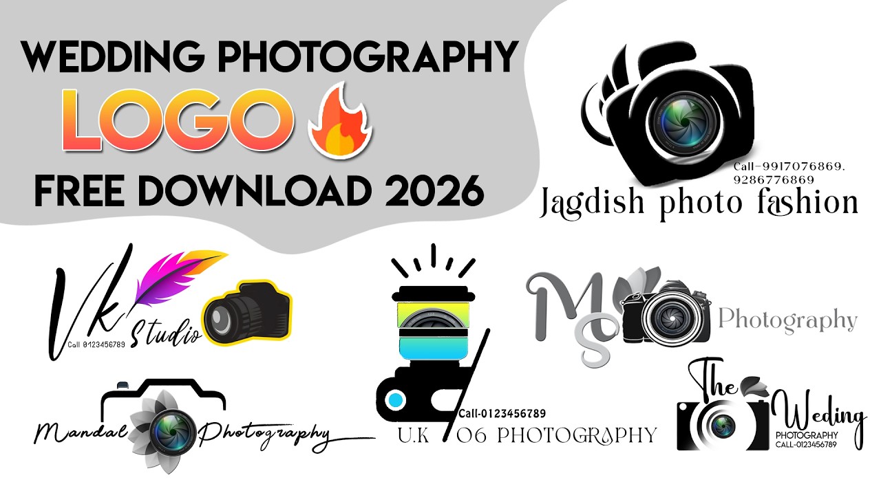 👉 Wedding Photography Logo FREE Download 2026 🔥 HD PNG + PSD