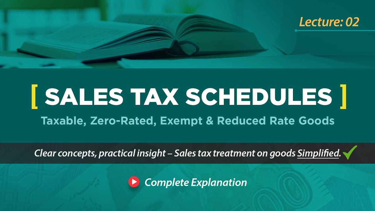 Lecture 2 - Standard, Zero-Rated, Exempt & Reduced Rate Goods