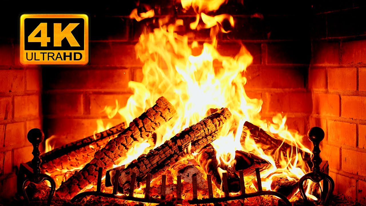 🔥 Cozy Fireplace 4K (12 HOURS). Fireplace with Crackling Fire Sounds. Fireplace Ambience