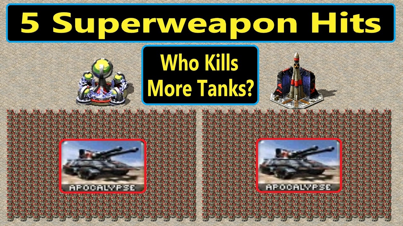 5 попаданий супероружием: какое убивает больше танков? - Red Alert 2