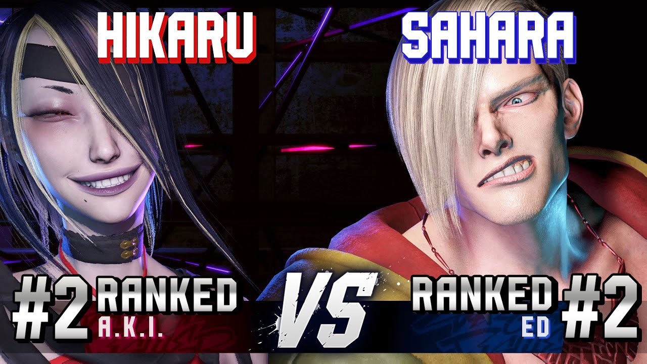 SF6 ▰ HIKARU (#2 Ranked A.K.I.) vs SAHARA (#2 Ranked Ed) ▰ High Level Gameplay