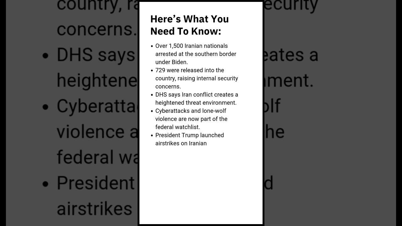 Iran Tensions Trigger DOJ Security Alert