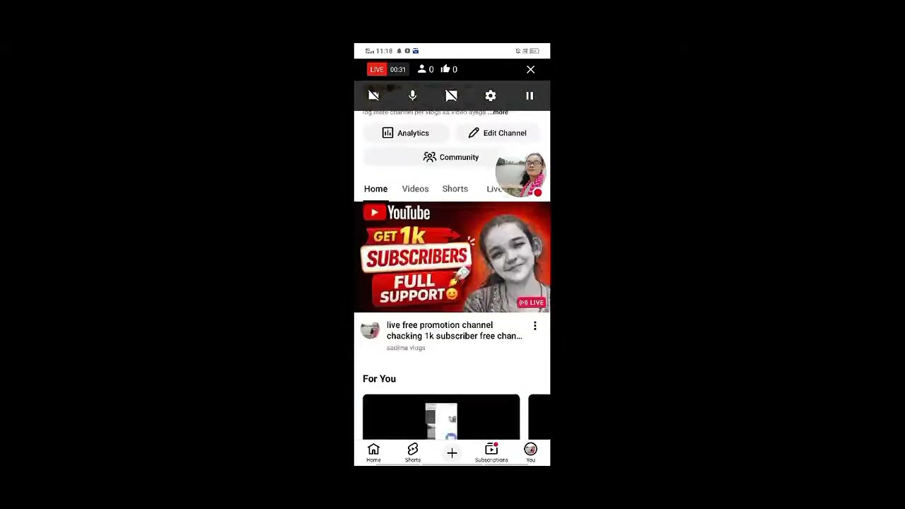 live free promotion channel chacking 1k subscriber free channel growth channel analysis