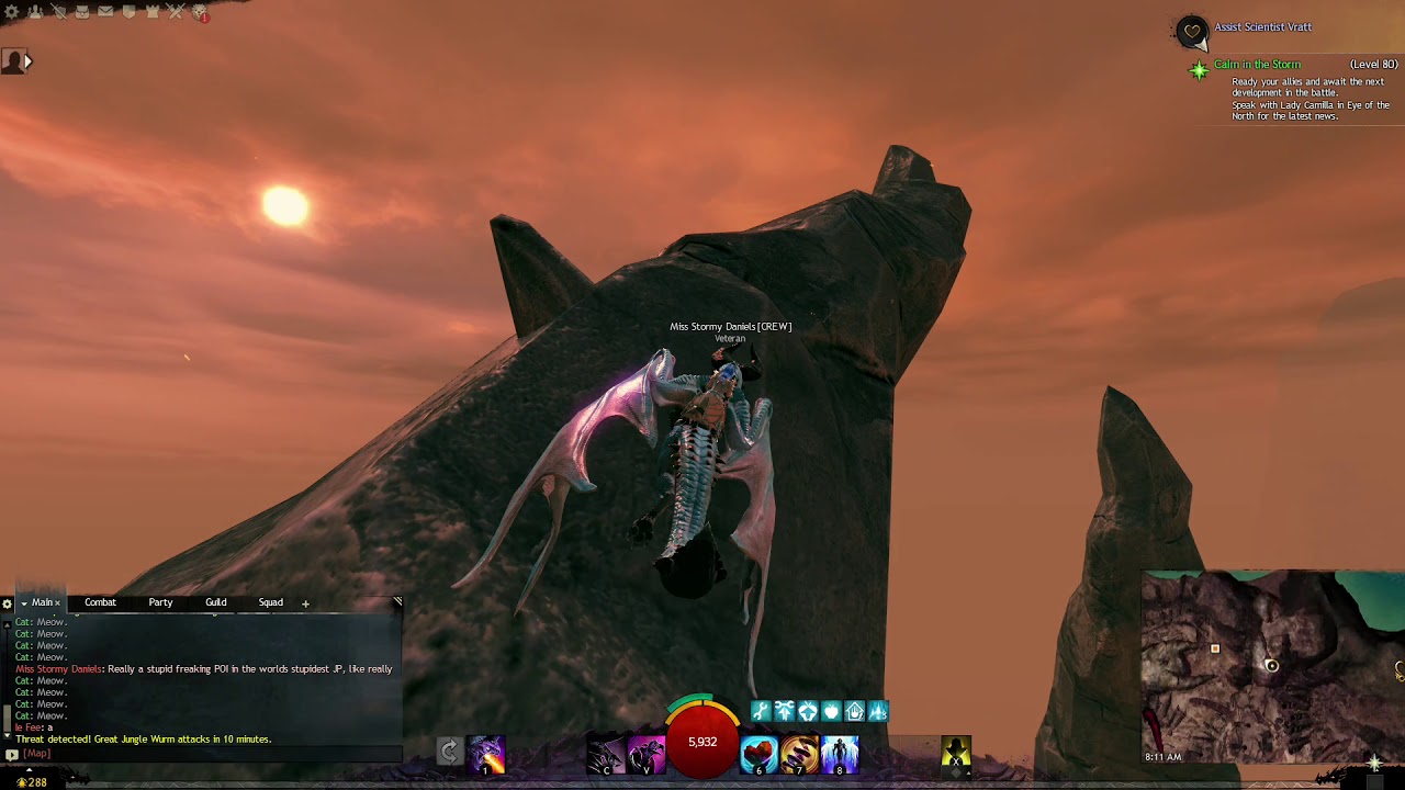 GW2 Sopor Titanum Ember Bay POI за несколько секунд (шкала неба)