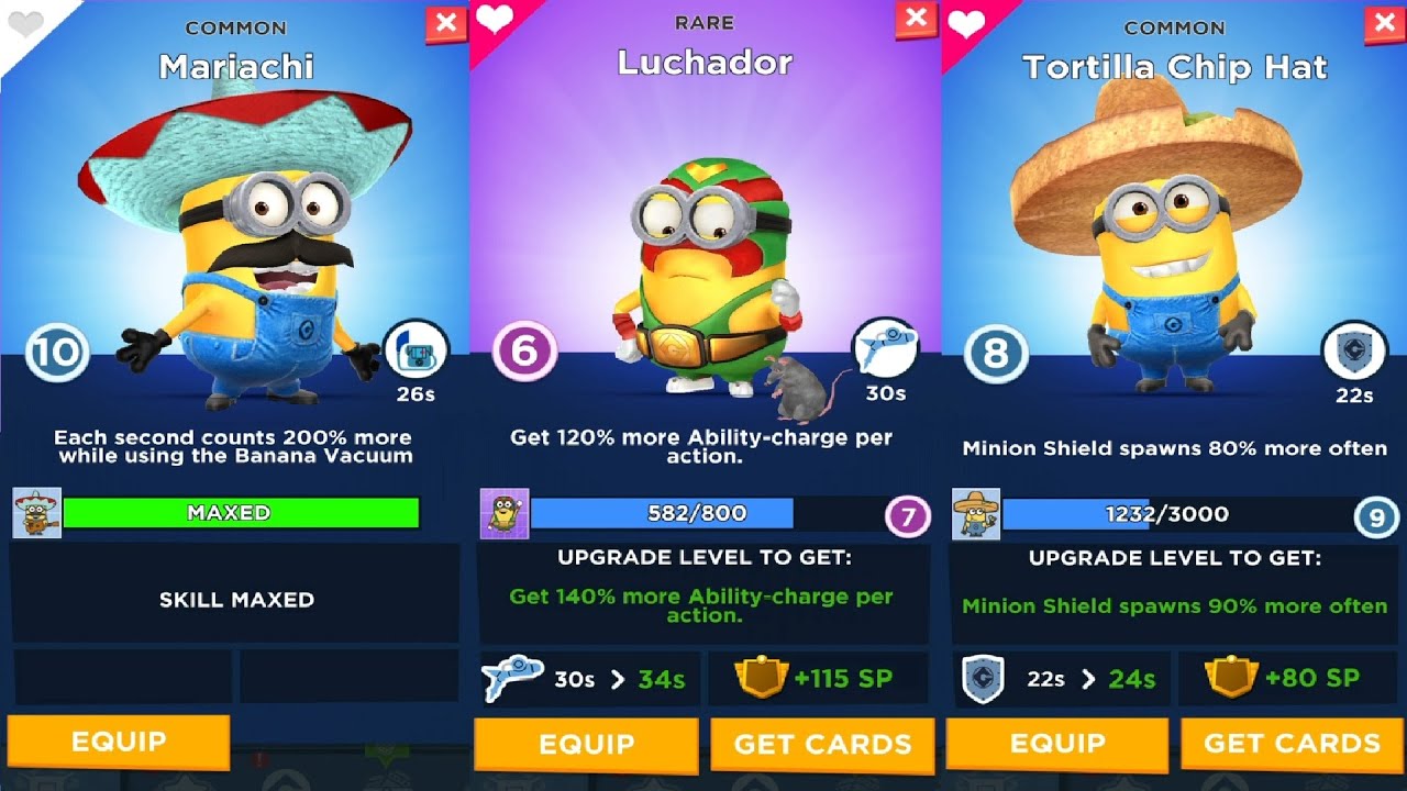 Mariachi / Tortilla Chip Hat / Luchador  Minion rush emoji minion costume despicable me