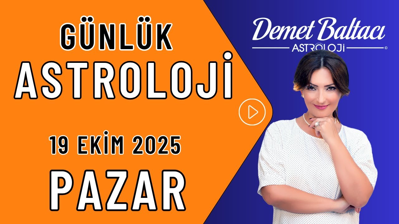 Pazar, 19 Ekim 2025, g&uuml;nl&uuml;k bur&ccedil; yorumu, Astrologer Demet Baltacı astroloji daily horoscope sunday