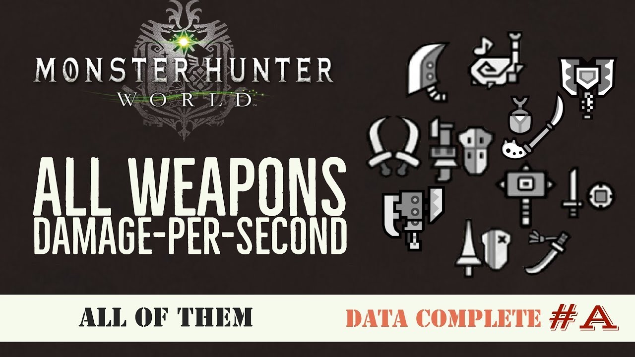 [MHW&beta;] All Melee Weapons' Combo DPS Comparison Compilation w/ Additions