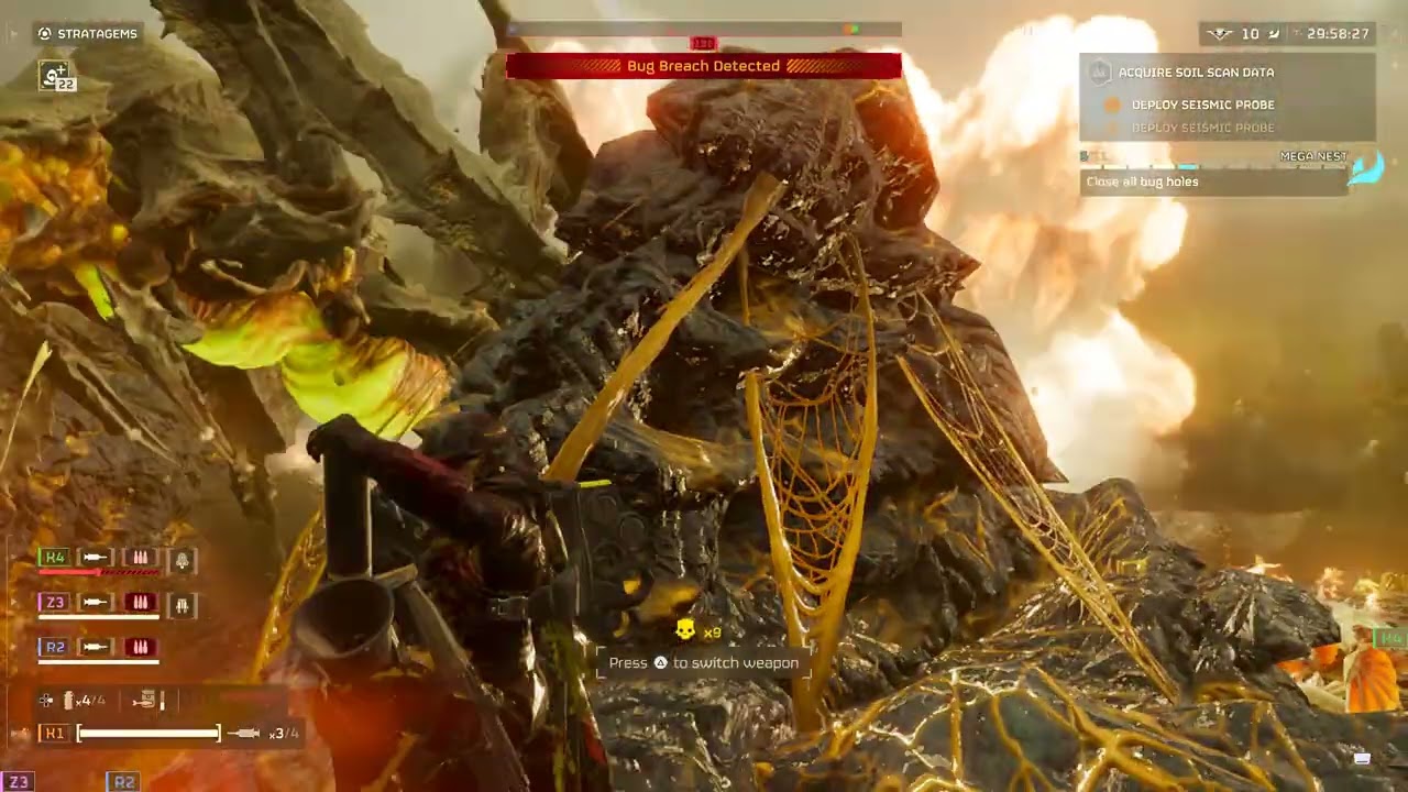 HELLDIVERS 2 Bug killing and maybe some friendly fire
