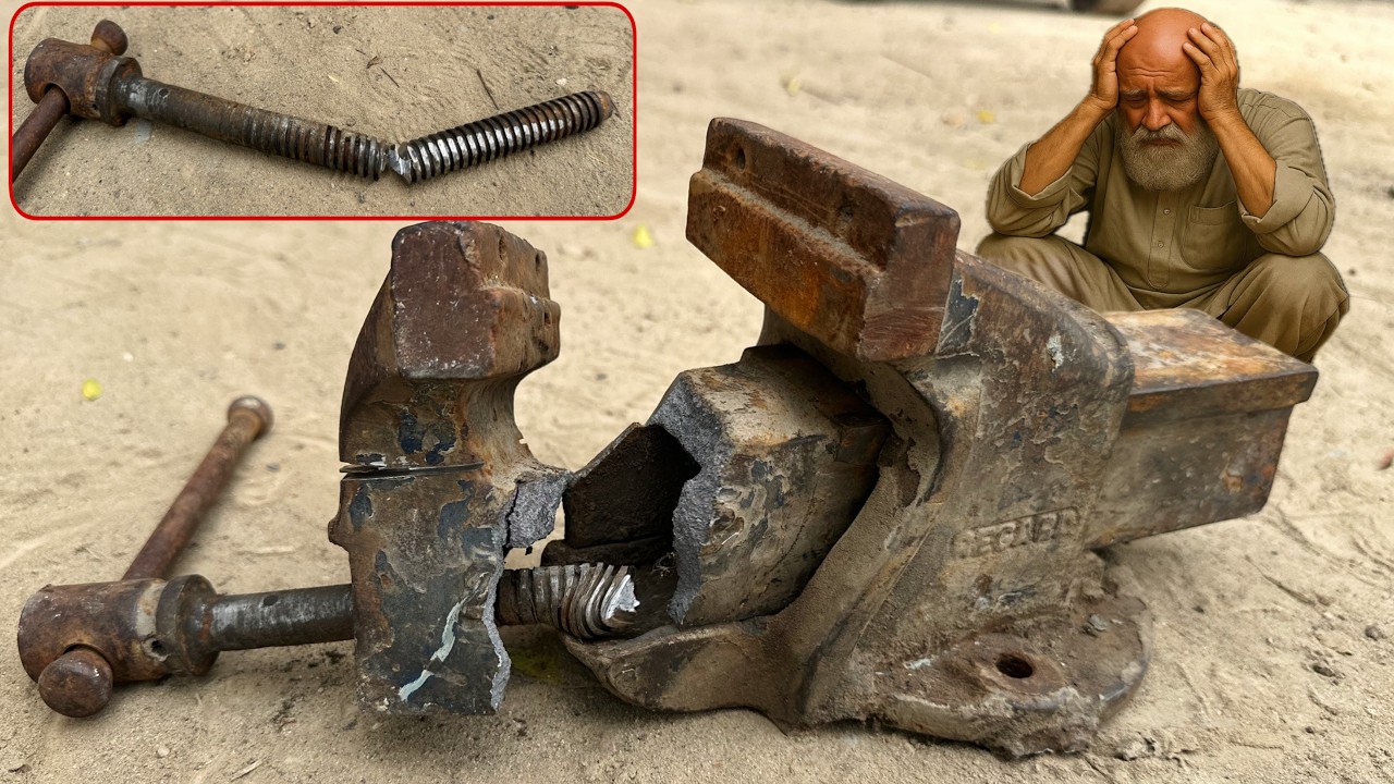 The Stunning Process Of Repairing A Broken Bench Vise // Restoration Useful Mechanical Tool