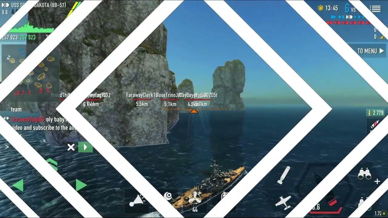 [Battle of warships] USS South Dakota VS Rodneys