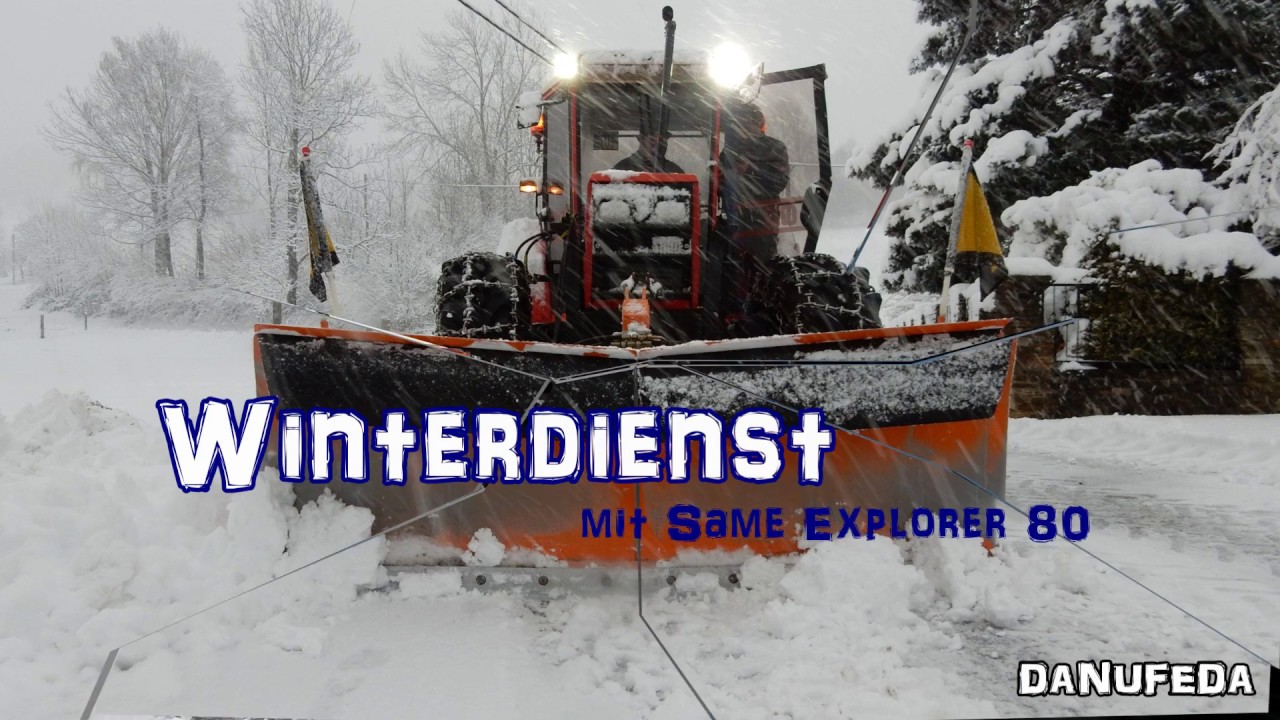 Winterdienst mit dem Same Explorer 80