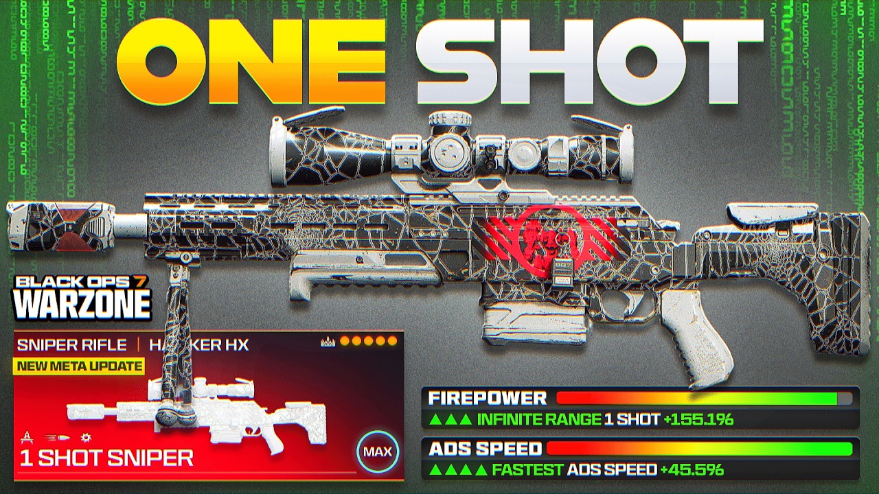 *NEW* #1 BEST ONE SHOT SNIPER META LOADOUT for WARZONE BO7! (Best Hawker HX Class Setup in COD WZ)