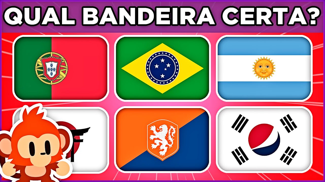 🚩 QUAL É A BANDEIRA CORRETA? 🚩QUANTAS BANDEIRAS VOCÊ ACHA QUE ACERTA?