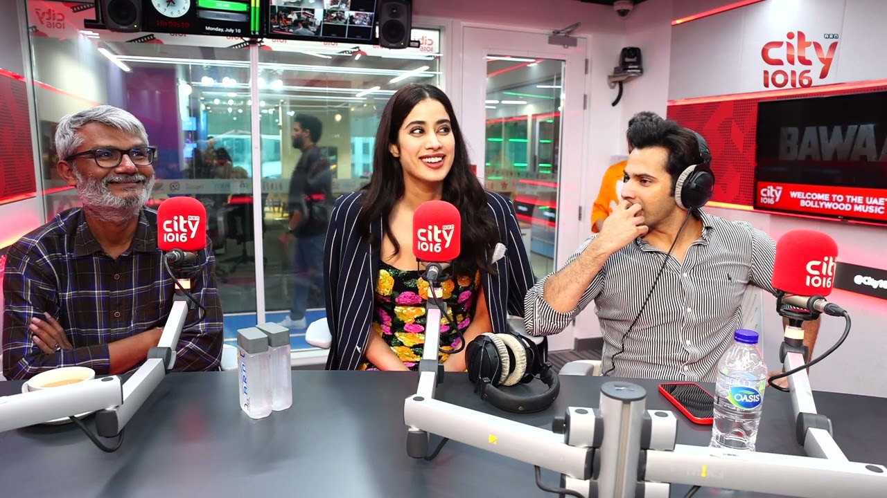 In conversation with the starcast of Bawaal- Janvi Kapoor and Varun Dhawan in the City1016 studio.