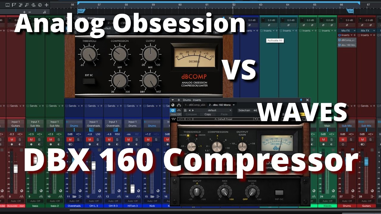 Analog Obsession dBComp VS Waves DBX 160 Compressor Plugin