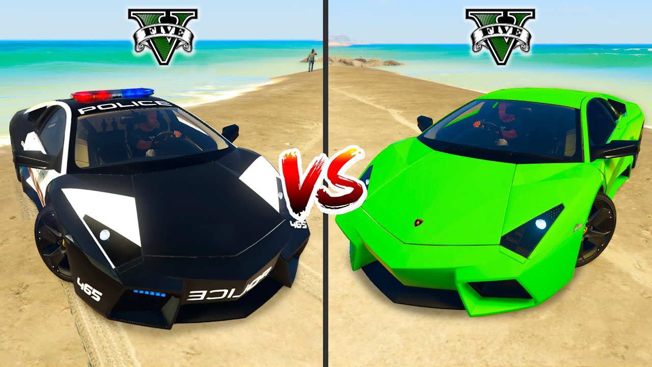 Police Lamborghini vs Normal Lamborghini in GTA 5 - which is best?