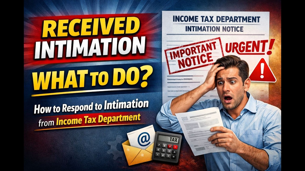 Received Intimation, what to do? How to respond to intimation received from income tax department