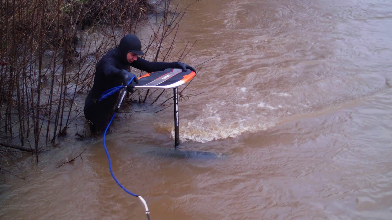 River foilsurfing (almost)