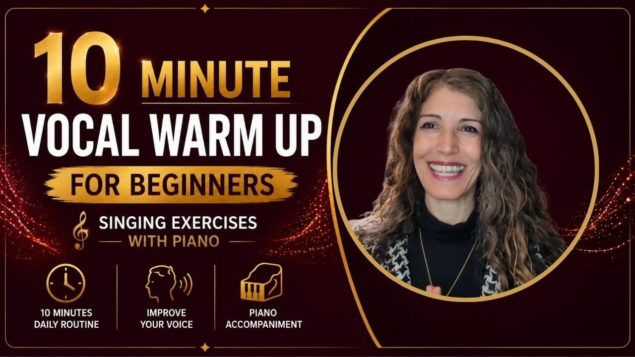 10 Minute Vocal Warm Up for Beginners | Singing Exercises with Piano & Daily Voice Training