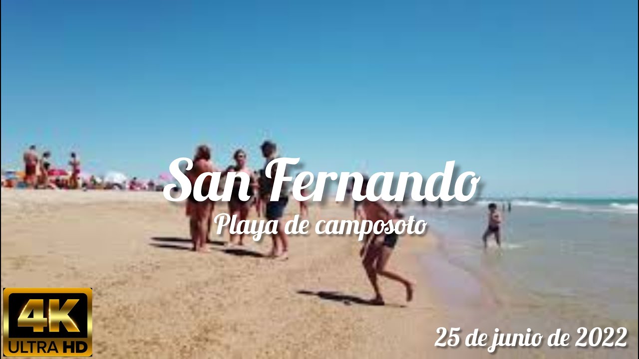 playa de camposoto (san Fernando) (4k) (25 de junio de 2022)