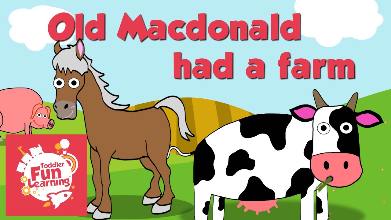 Old Macdonald Had A Farm | Toddler Fun Learning | Nursery rhyme