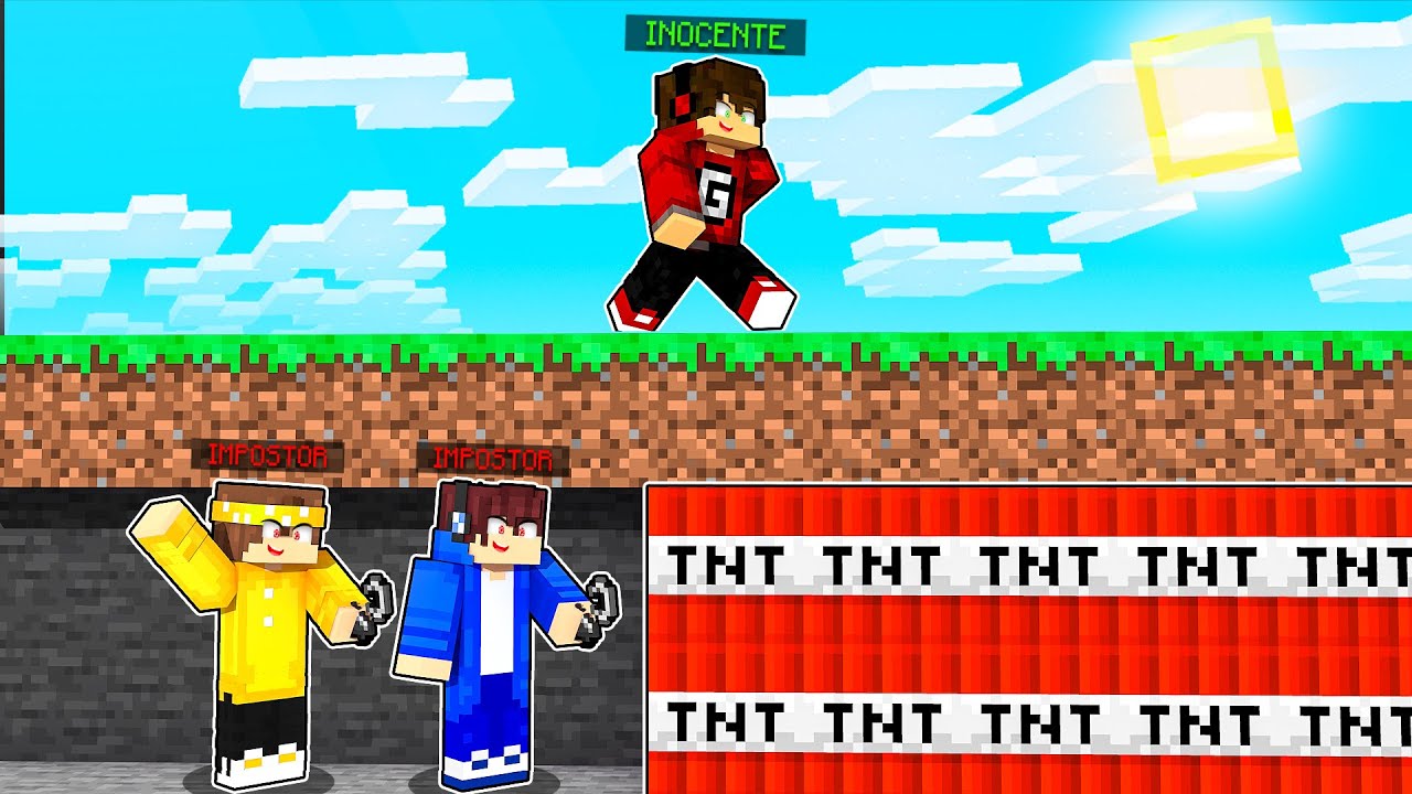 DESAFIO 2 IMPOSTORES Vs 1 INOCENTE no Minecraft! ✭ Guihh ✭