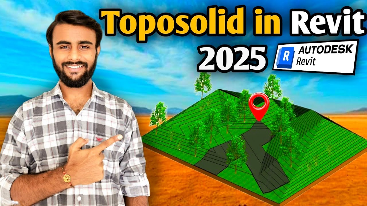 Toposolids in Revit Architecture 2025 | Complete Tutorial In Hindi #revit2025 